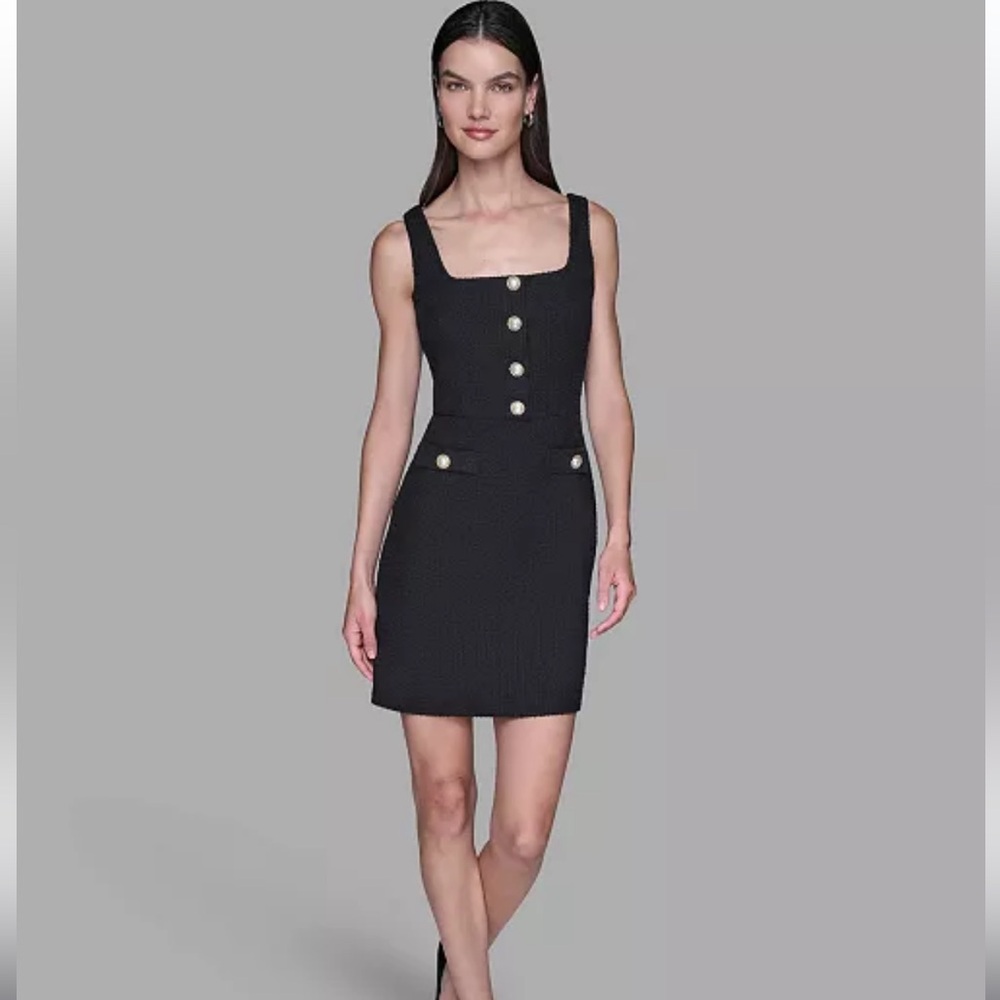 NWT KARL LAGERFELD PARIS
Women's Square Neck Sheath Dress - Picture 3 of 9